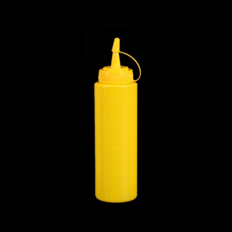 Empty Plastic Bottle Condiment Dispenser With Screw Cap Plastic Squeeze Sauce Bottle For Oil Ketchup Salad Dressing Container