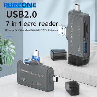 Pureone Đầu Đọc Thẻ Đầu Đọc Thẻ Nhớ SD TF Micro USB Type thumbnail