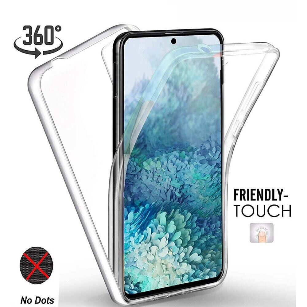 For Samsung Galaxy S24 S23 S22 S21 S20 Plus Ultra FE Phone Case, 360 Degree Full Cover Soft Clear Cover Shockproof Transparent Silicone Casing
