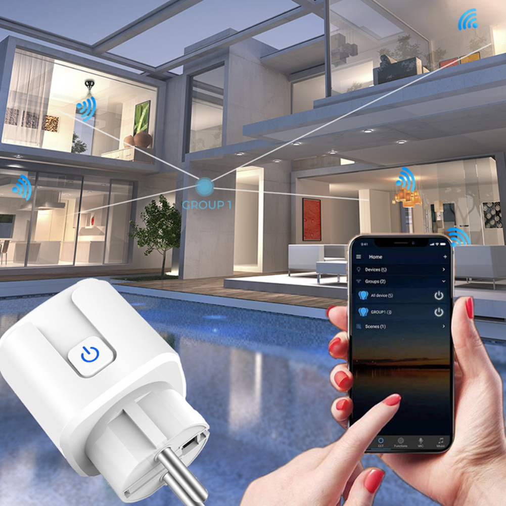 FLEWWER (Promotion) WIFI socket intelligent life model power consumption statistics