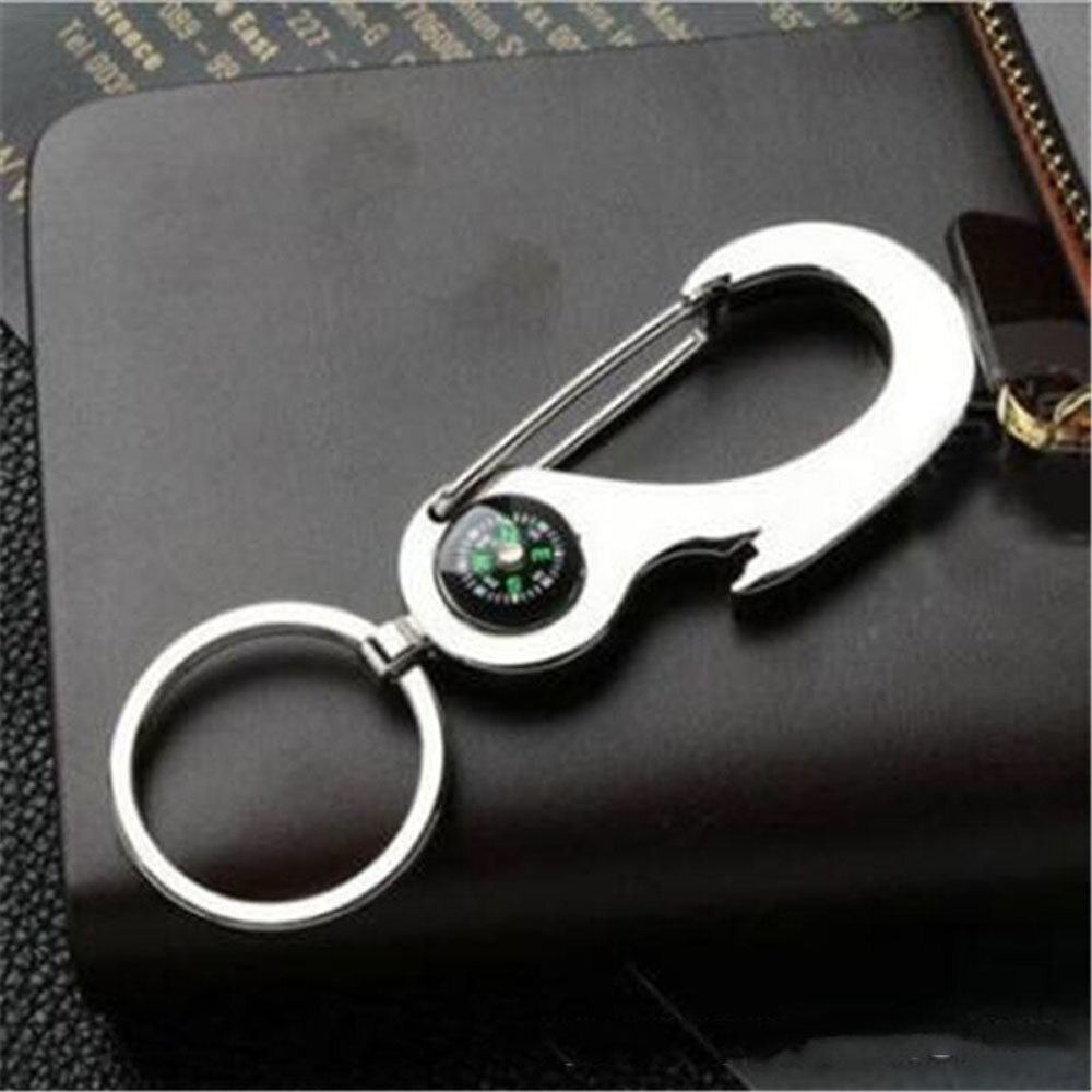 Cute 1PC Multi-function Interior Accessories Compass Car Accessories Car-styling Car Keychain Opener Key Rings Keyfob