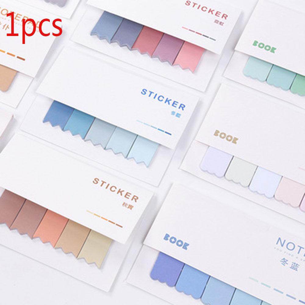 100 Pages Gradual Sticky Notes Stationary Bookmark Memo Notes Tab Strip Sticker