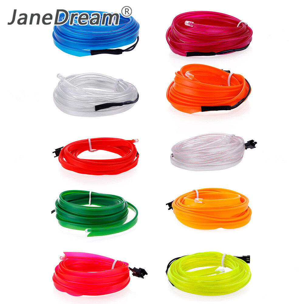 JaneDream 1PC 5M 12V Car Interior Lighting Atmosphere Auto LED Strip