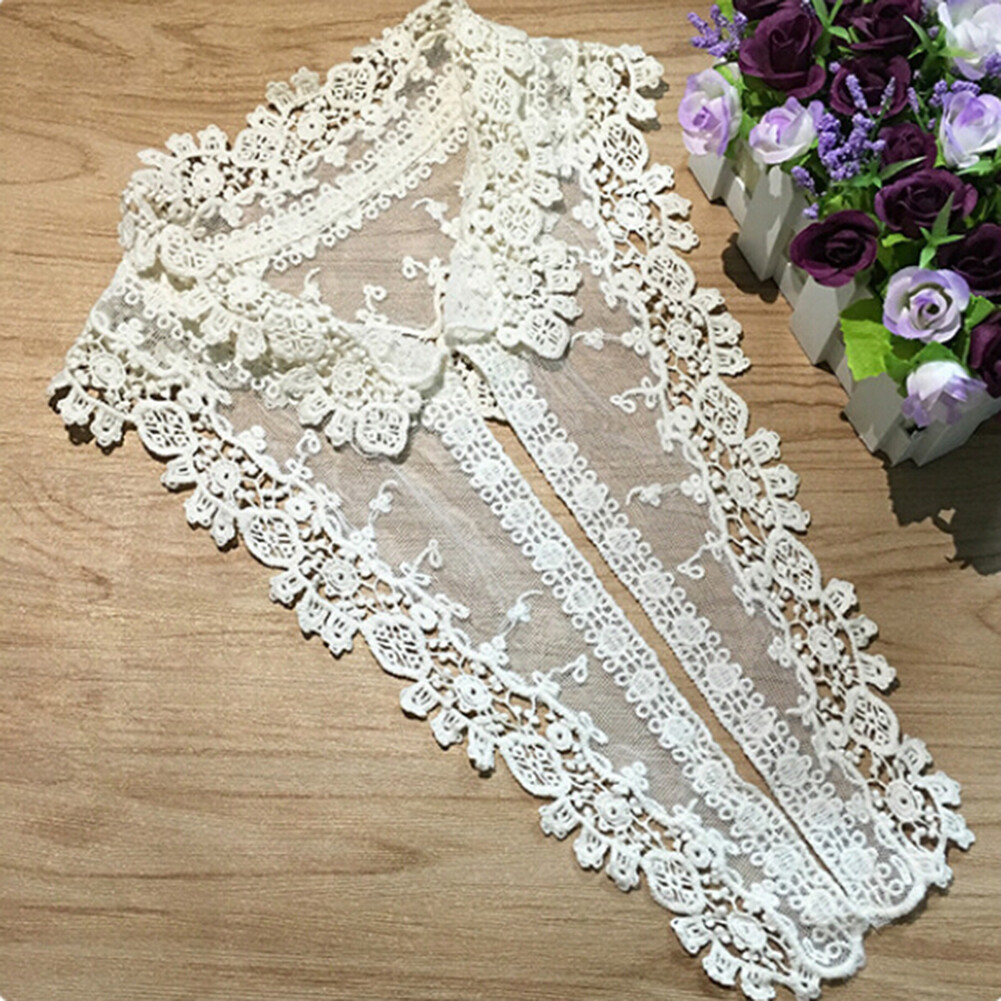 Broadfashion Cotton Lace Embroidery DIY Neckline Collar Sewing Applique Shirt Clothes Decor