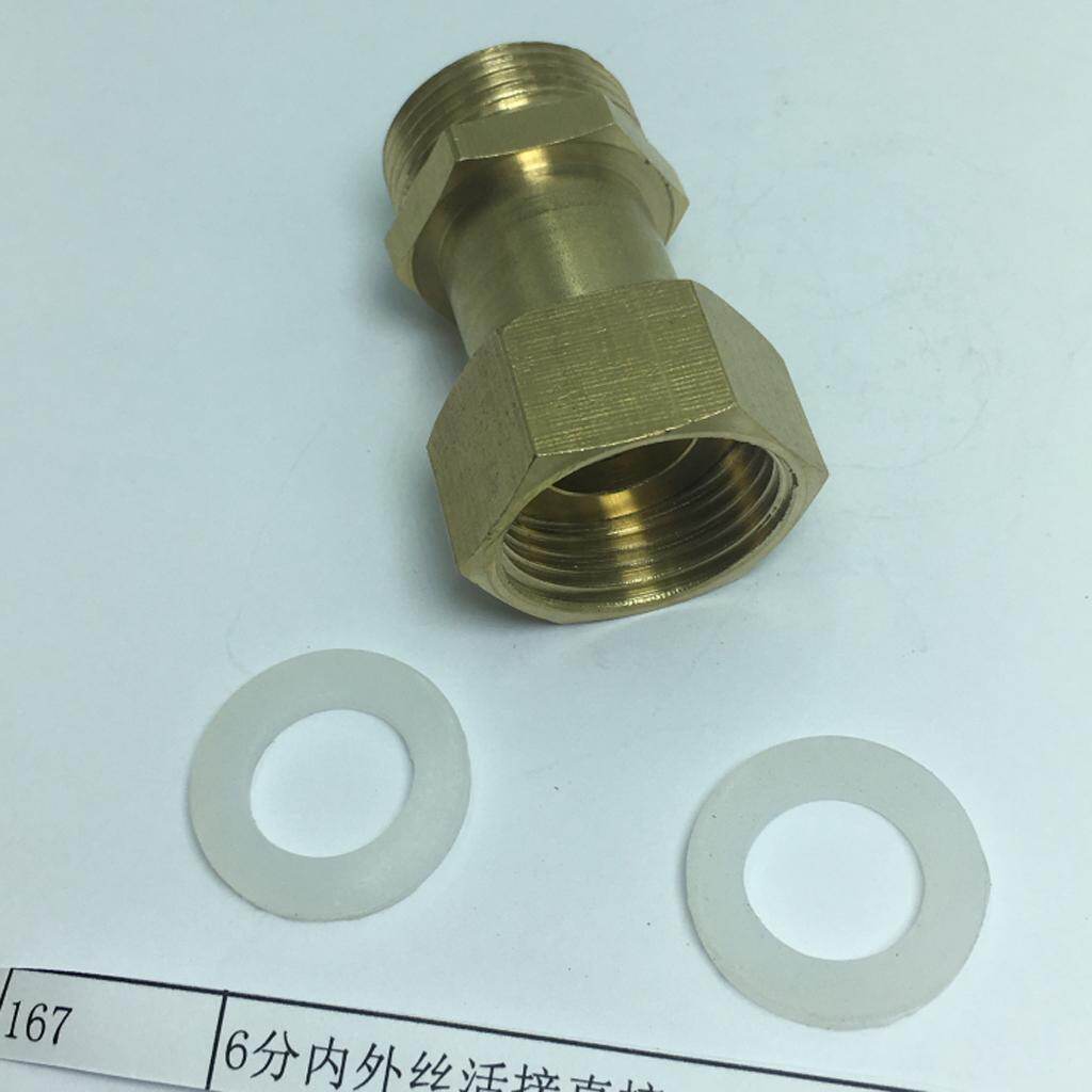 Blesiya 2 Way Brass Thread Adapter Inner Outer Wire Copper Joints Pipe Connector