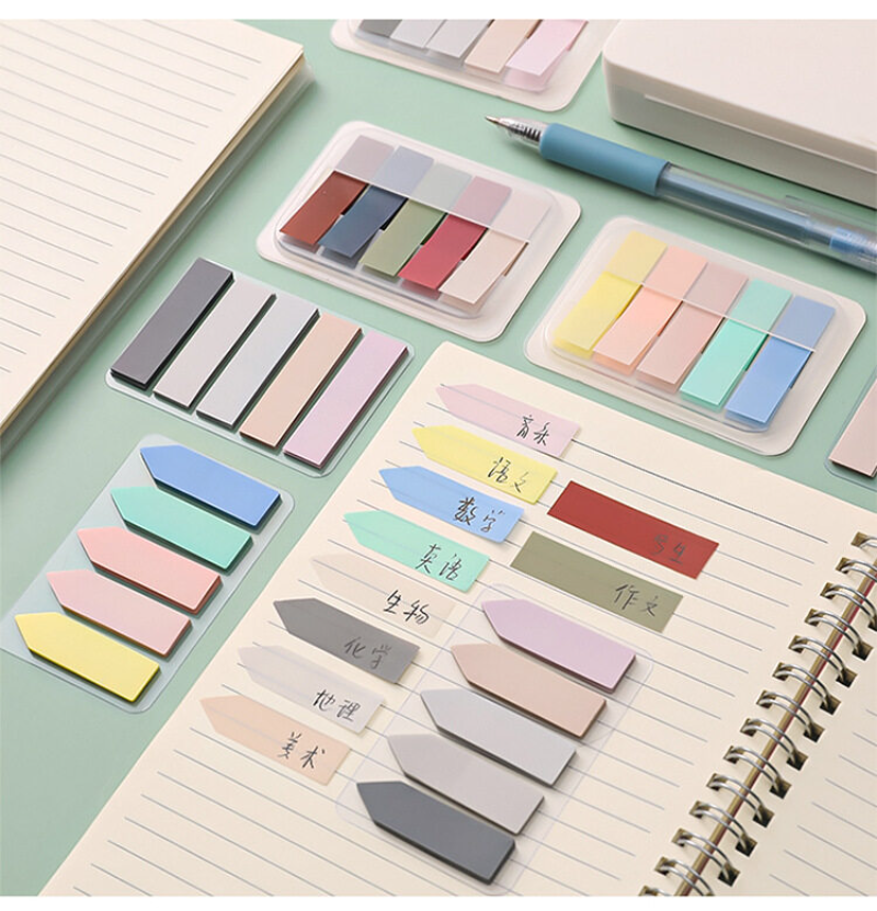 100 Tờ Màu Macaron Tờ Giấy Dán Ghi Chú Nhãn Dán Cờ Chỉ Mục Nhãn Đánh Dấu Trang Điểm Chính Trường Học Văn Phòng Vật Tư Văn Phòng Phẩm