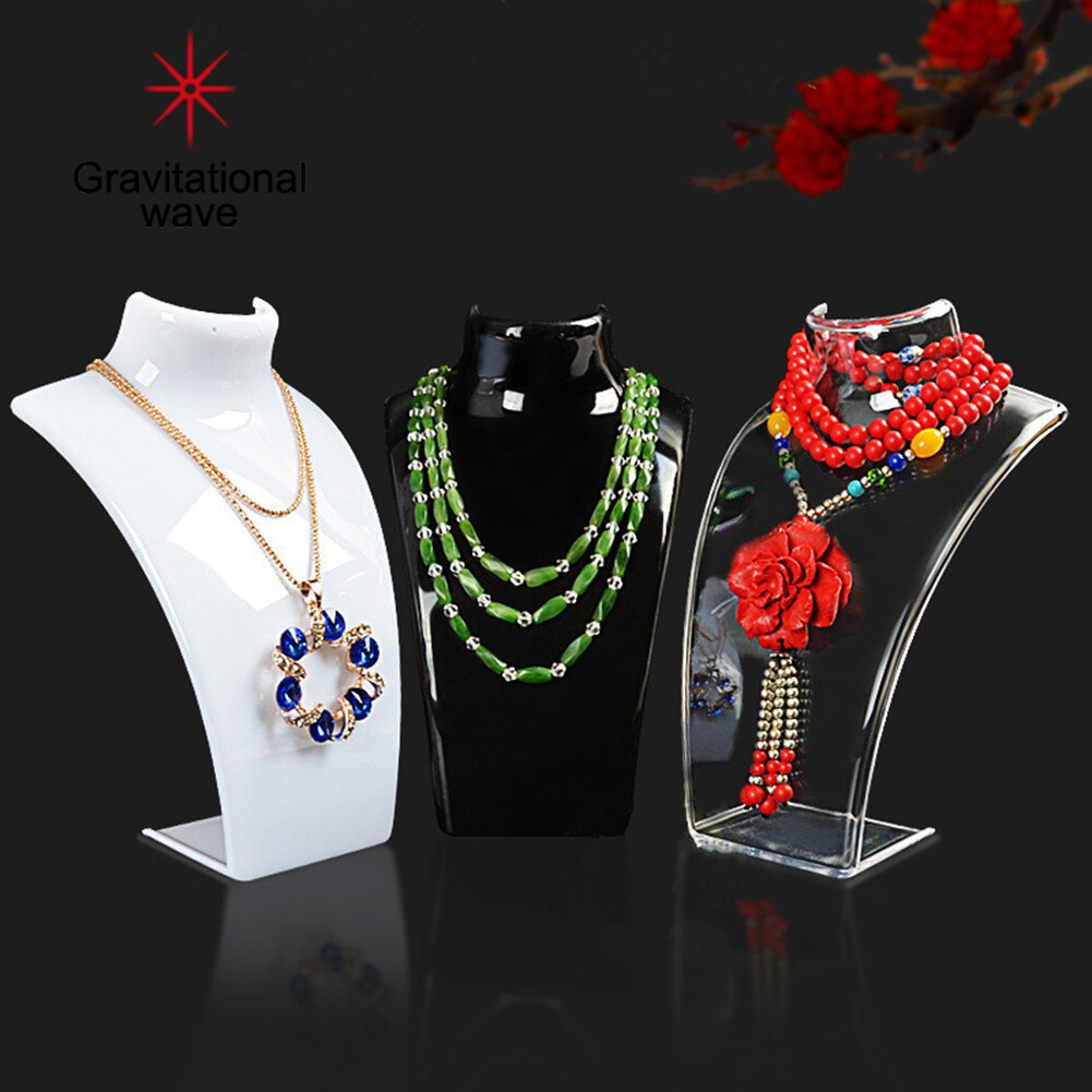 Gravitational wave Mannequin Necklace Jewelry Pendant Display Stand Holder Neck Model Show Shelf