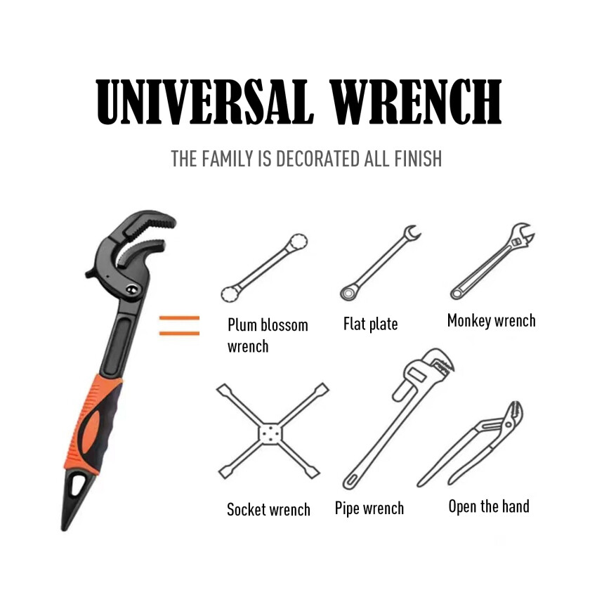 Universal Wrench Tool Set Open Mouth Global Open Wrench Single Function Fast Automatic Adjustment Activity Wrench