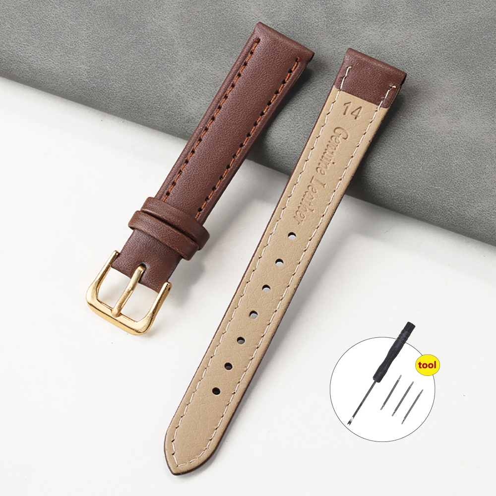 Artificial Leather Watch Strap Universal Leather Watch Band Multi-size Wristband PU Leather Plain Leather Watch Strap 8 10 12 14 16 18 20 22mm