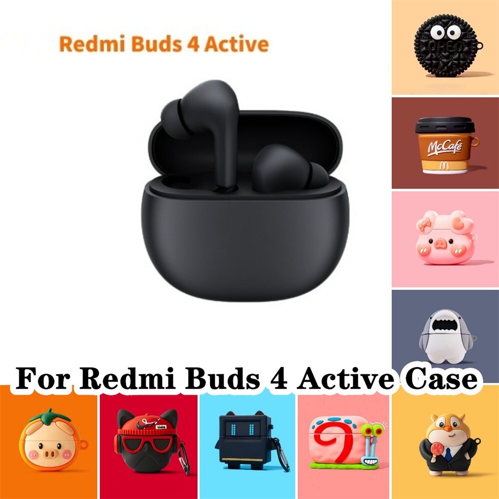 READY STOCK! For Redmi Buds 4 Active Case Creative Cartoons for Redmi Buds 4 Active Casing Soft Earphone Case Cover