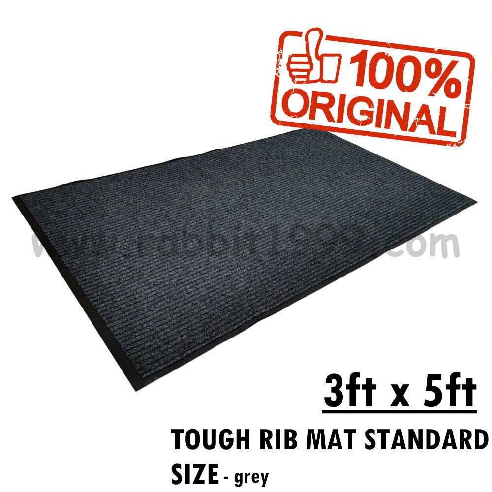 TOUGH RIB MATS - 3' x 5' - RIBBED CARPET MAT / NEEDLE RIB MAT / FLOOR ...