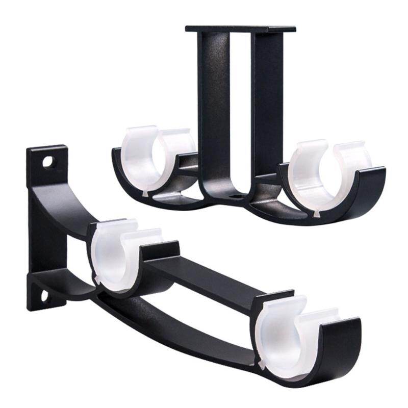 1pc Double Curtain Rod Brackets Window Hardware Holder Home Decor Side Top Mounted