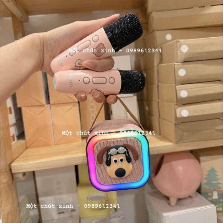 New K12 Bluetooth Speaker Bluetooth Speaker Blutooth Speaker Megaphone Dual Microphone Portable Karaoke Speaker USB TF AUX Portable Bluetooth Speaker
