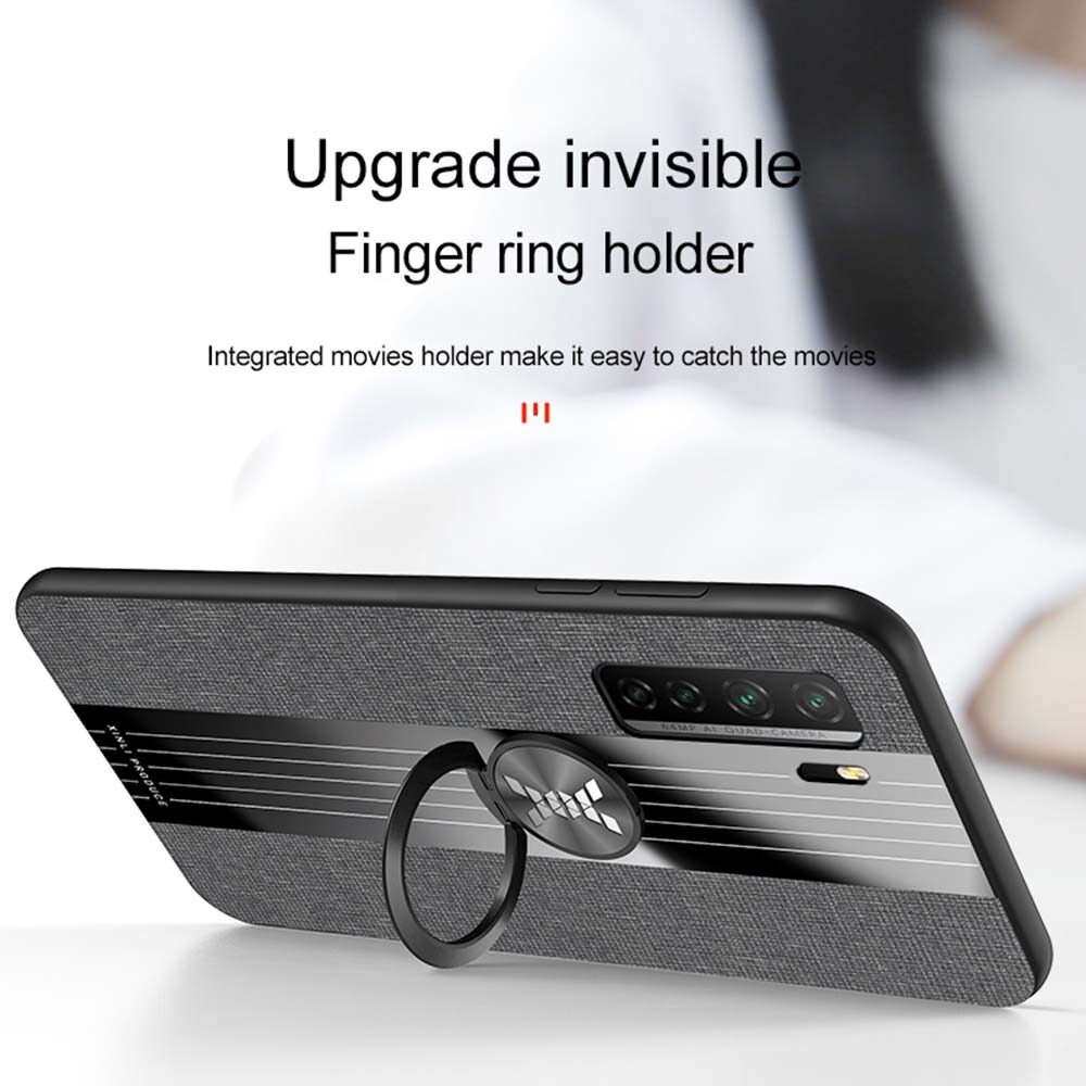 LEEWINDA For Huawei Nova 7SE Phone Case, Leather Armor Cases Ring Bracket Cover shell