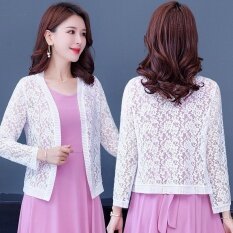 Khăn choàng ren ngắn mỏng áo khoác áo Cardigan bó quá khổ, kết hợp với mùa xuân và mùa hè quần áo chống nắng quá khổ, Áo điều hòa không khí nữ