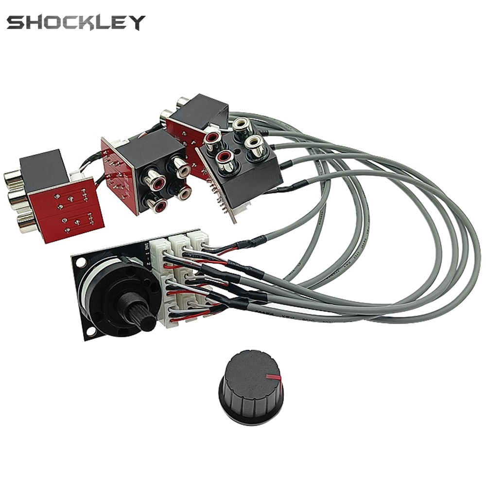 Shockley DIY Switching Board 3 Way Signal Selector Amplifier Relay Audio Input Switch Module with RAC Input