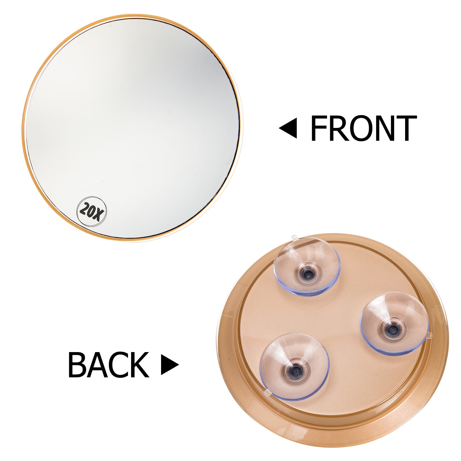High Magnification Bathroom Mirror Flexible Makeup Mirror 20X Magnifying Mirror With 3 Suction Cups Cosmetics Tools Round Mirror