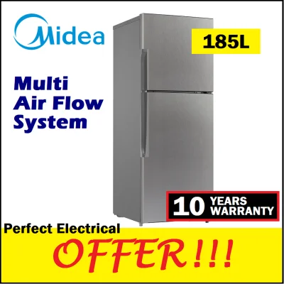 Midea 2 Door Fridge MD-222V 185L Twin Door Refrigerator MD222V MD-222