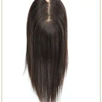 6 12 30cm Real Human Hair Toppers Silk Base Hair Lose White Hair