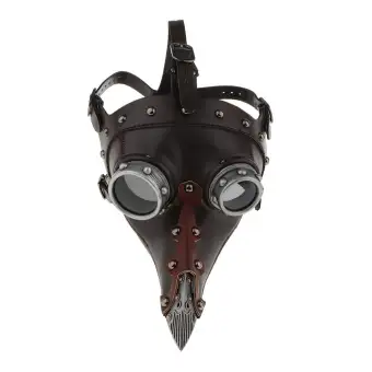 Fenteer Unique Design Hand Made Leather Plague Doctor Death Mask