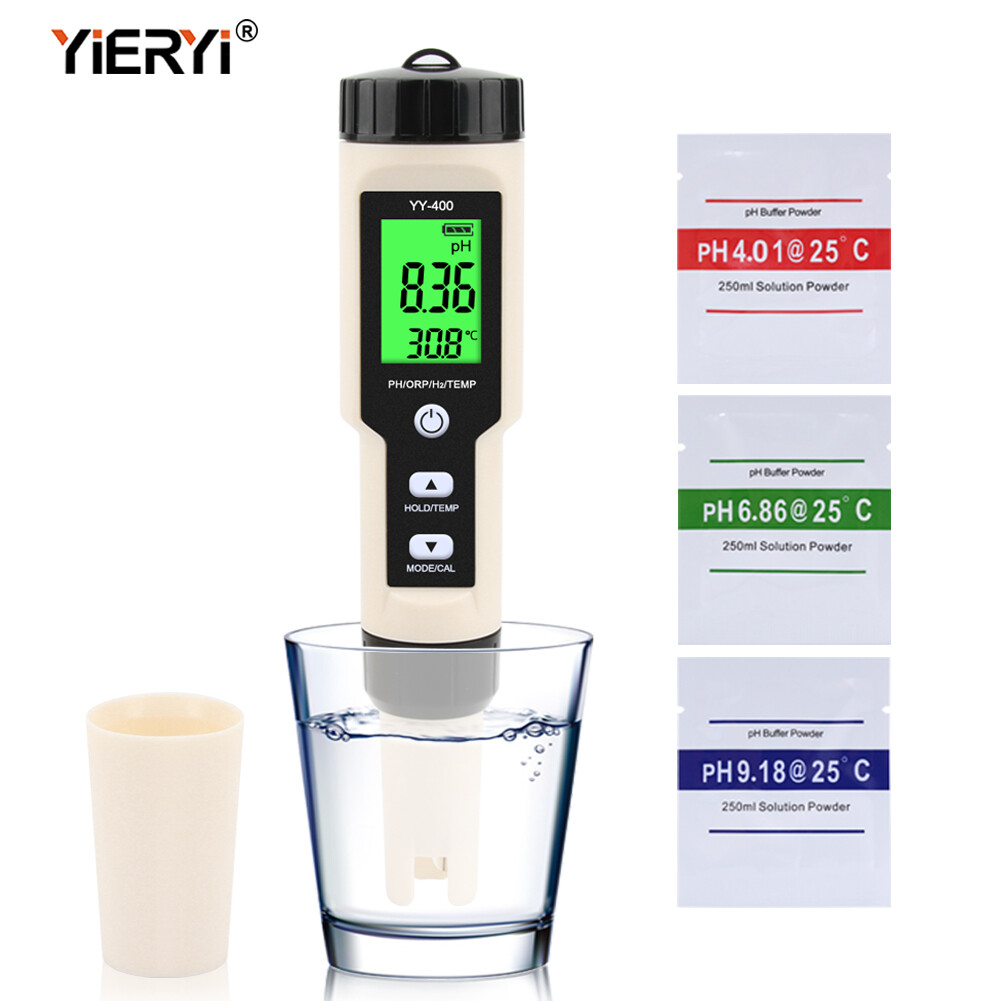 yieryi NEW 4 in 1 water quality tester PH meter ORP tester H2 hydrogen meter with temperature meter