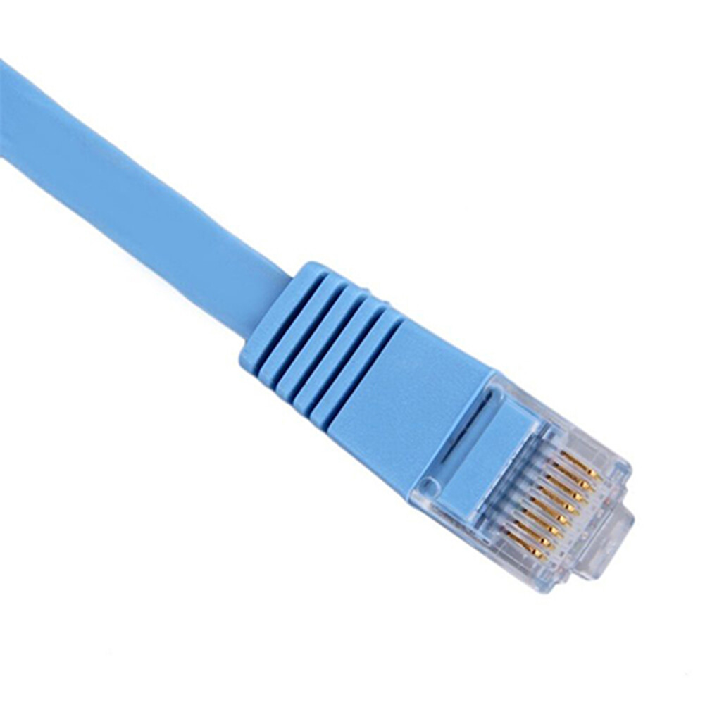 1Pc RJ45 CAT6 8P8C Flat Ethernet Patch Network Lan Cable 0.5m Cable for Computer