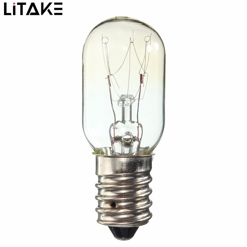 Litake E14 15W Refrigerator Light Bulb LED Tungsten Filament Lamp Bulbs Yellow Light