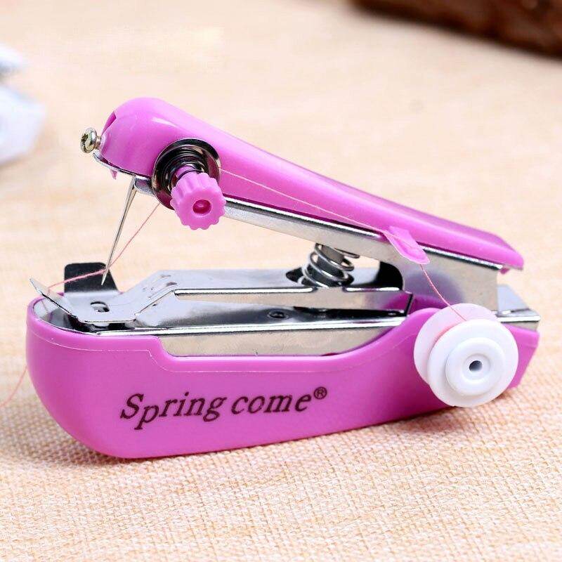 Mini Home Manual Hand-held Sewing Machine Small Portable Pocket Travel Essential   For