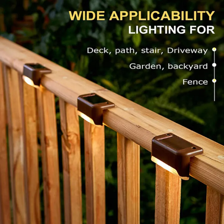Veli Shy 12pcs Solar Powered Led Deck Lights Outdoor Path Garden Veli Shy 12pcs Solar Powered Led Deck