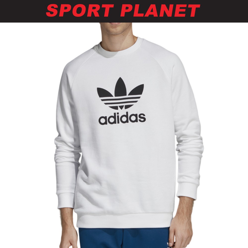 adidas Bunga Men Trefoil Warm Up Crewneck Sweat Shirt Baju Lelaki (DV1544)  Sport Planet 36-26 | Lazada