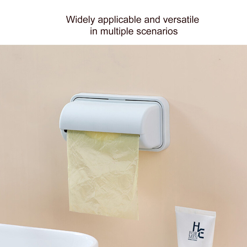 Trash Bags Storage Box Wall Mounted Kitchen Bathroom Plastic Garbage Bag Container Dispenser Home Storage