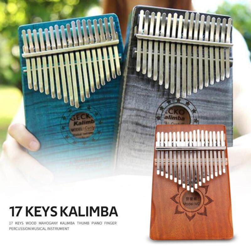 Đàn Kalimba 17 Phím Gỗ Gụ Đàn Piano Ngón Tay Kèm Túi Đựng Tuner