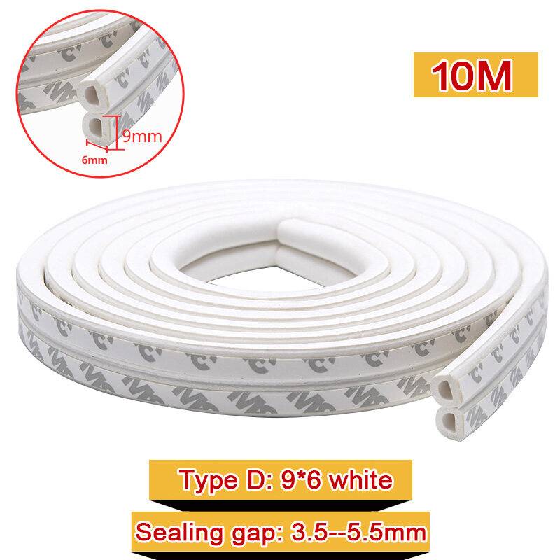 10m Type Diep Self Adhesive Door Sealing Strips Self Adhesive Window Foam Wind Waterproof Dustproof Sound Insulation Tools Lazada Singapore