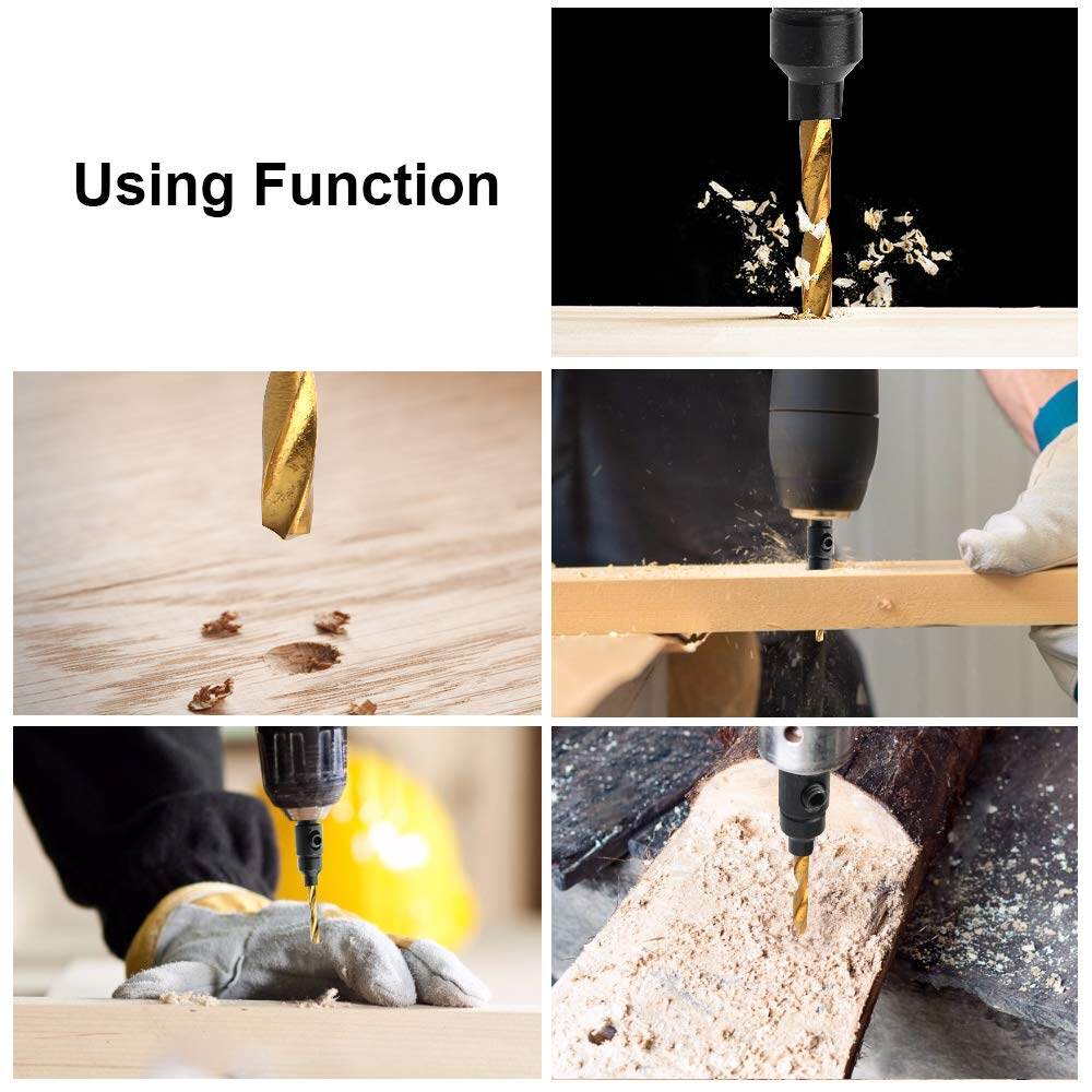 [Hàng Sẵn Có] FONIX 6PC HSS Mũi Khoan Countersink Bộ Mũi Khoan Gỗ Mũi Khoan Set Cordless Bước Mũi Khoan Cho Chế Biến Gỗ Kim Loại #5 #6 #8 #10 #12