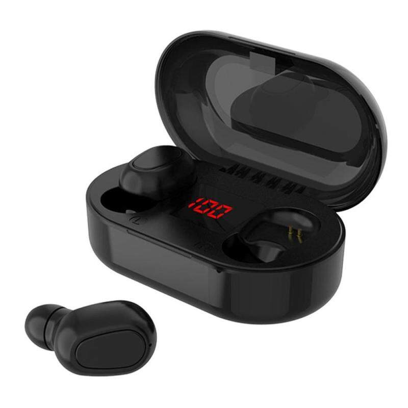 niceEshop L22 Wireless Earbuds,Bluetooth 5.0 HD Stereo in-Ear Noise Canceling Earphones,Built-in Mic Headset,HD Deep Bass,IPX7 Sweatproof,Smart LCD Digital Display Singapore
