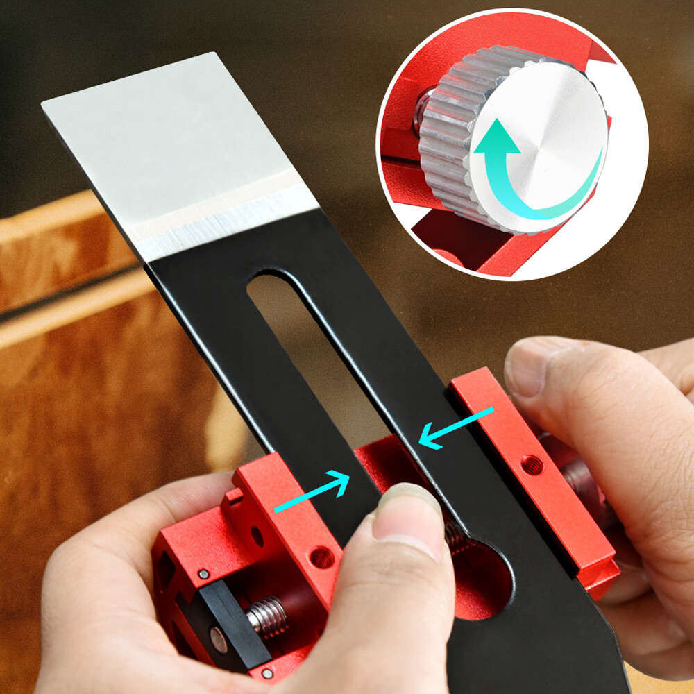 KKmoon Angle Adjustable Sharpener Woodworking Tool Sharpening Jig Clamping Adjustment Inclined Edges Wood Chisel Fixing Bracket