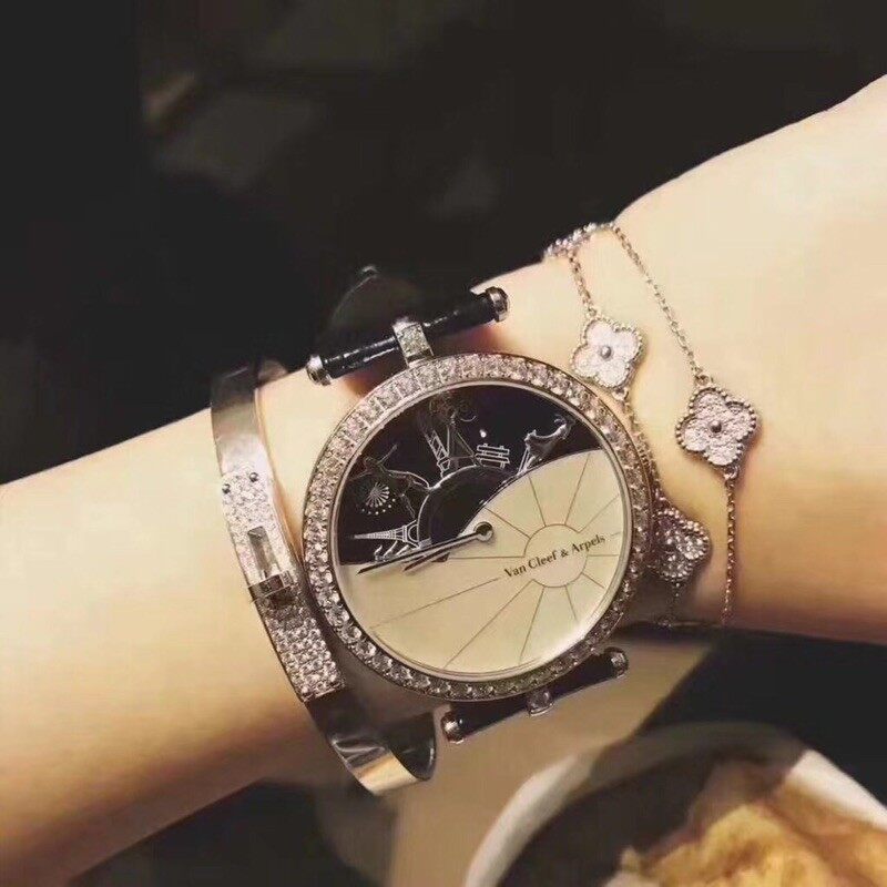 S925 Silver  Six Flower Bracelet Full Diamond