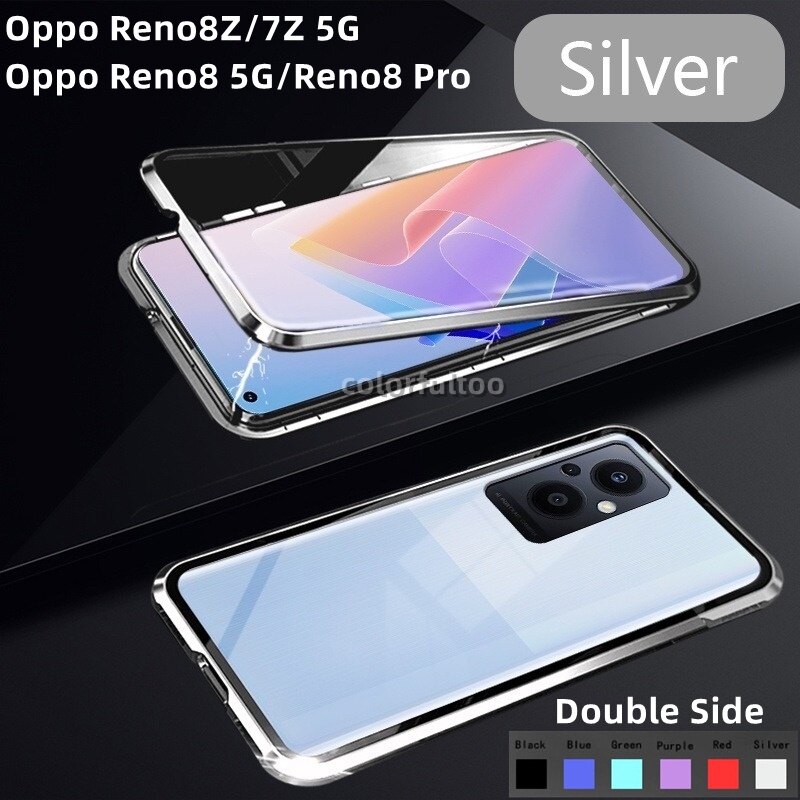 SEAHAI Cover Per Oppo Reno 8 Pro 5G Con Specchio E Finestra Intelligente - Custodia A Libro Protettiva - Porpora