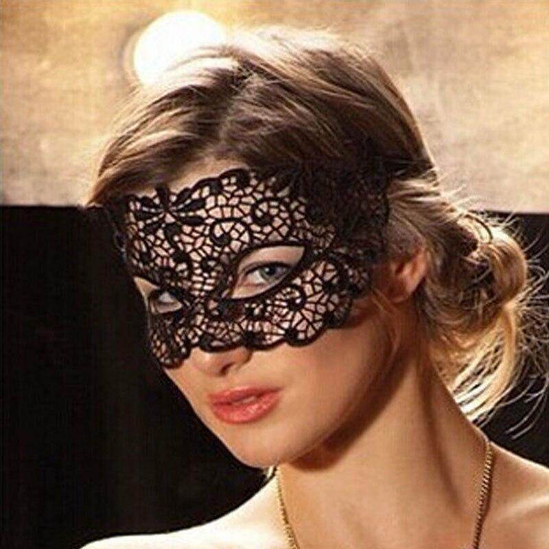 Sexy Mysterious Women Lace Eye Mask Gothic Black Nightclub Dance Party Mask Multi-use Masquerade Party Formal Mask Costume