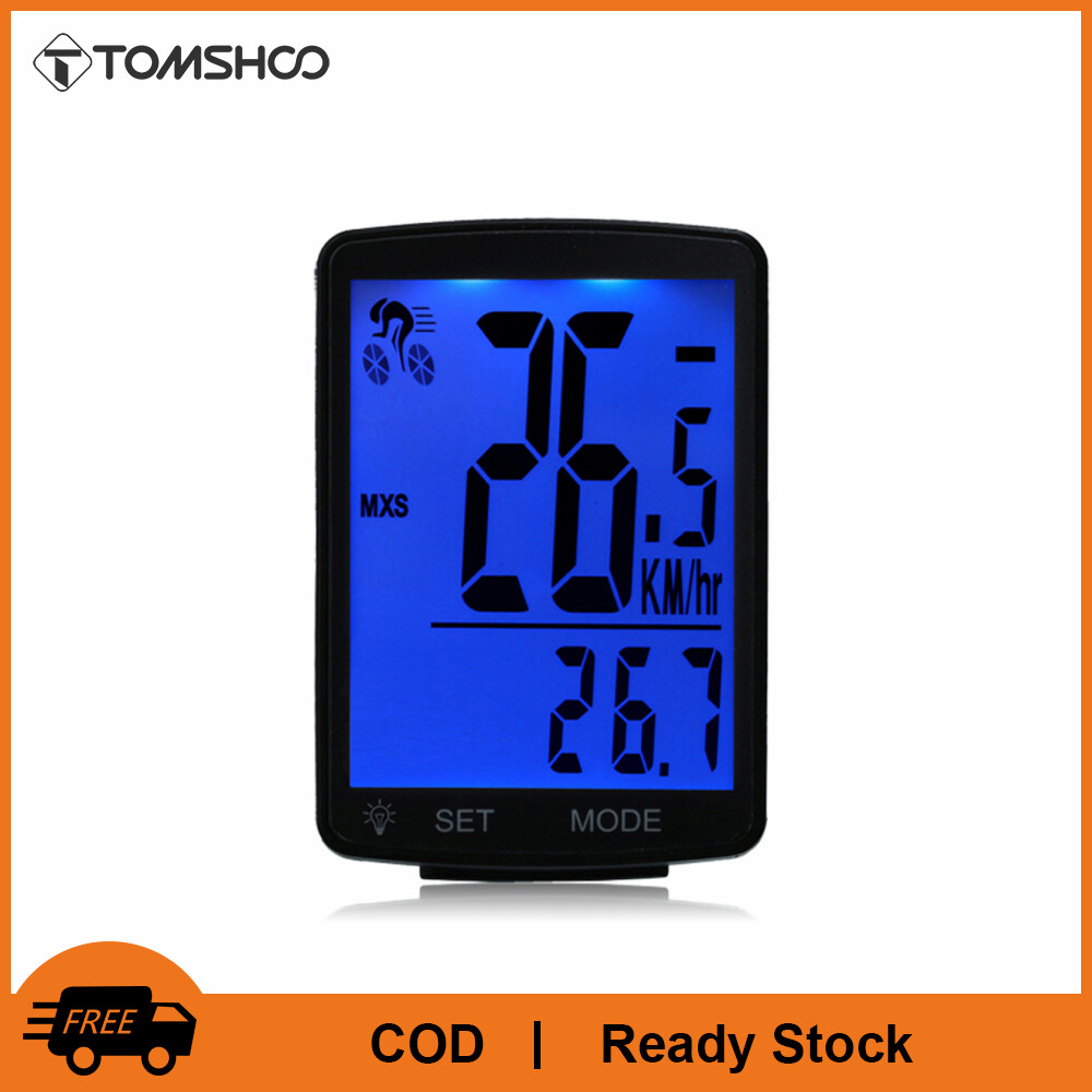 TOMSHOO Màn Hình LCD Đa Chức Năng Đồng Hồ Xe Đạp Không Dây Xe Đạp Không Thấm Nước Đồng Hồ Đo Tốc Độ Xe Đạp 2.8Inch Không Thấm Nước