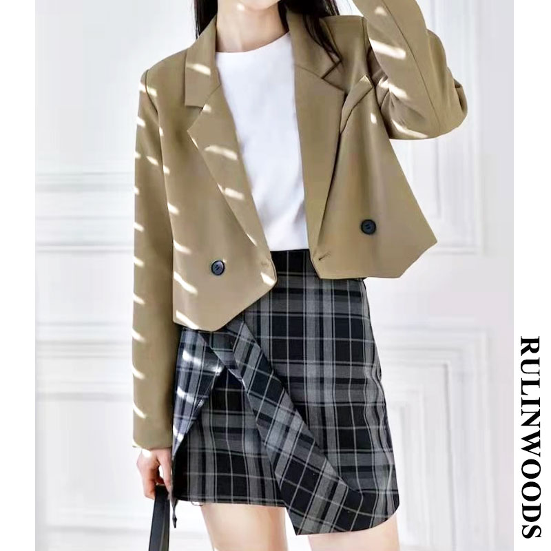 CHICCHIC Women's Blazer with Lining and Shoulder Pads Summer Lightweight Jacket