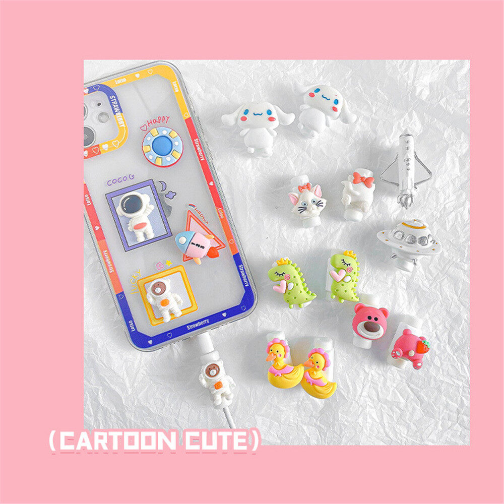 【happy-Store】USB Cable Protector Data Line Cord Protector Protective Case Cable Winder Cover For Phone Charging Cable