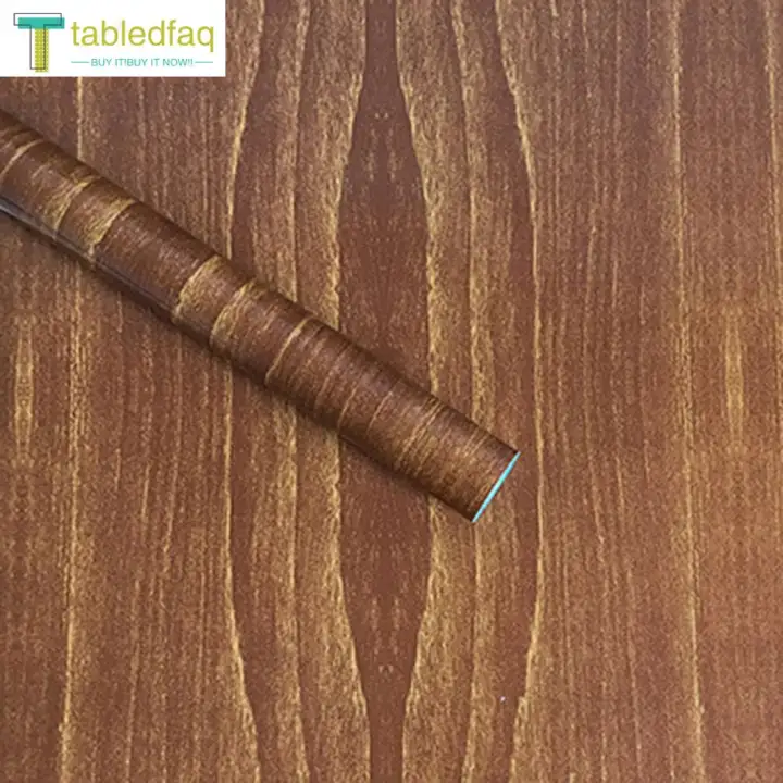 Tabledfaq Ready Stock Waterproof Pvc Wood Grain Self Adhesive