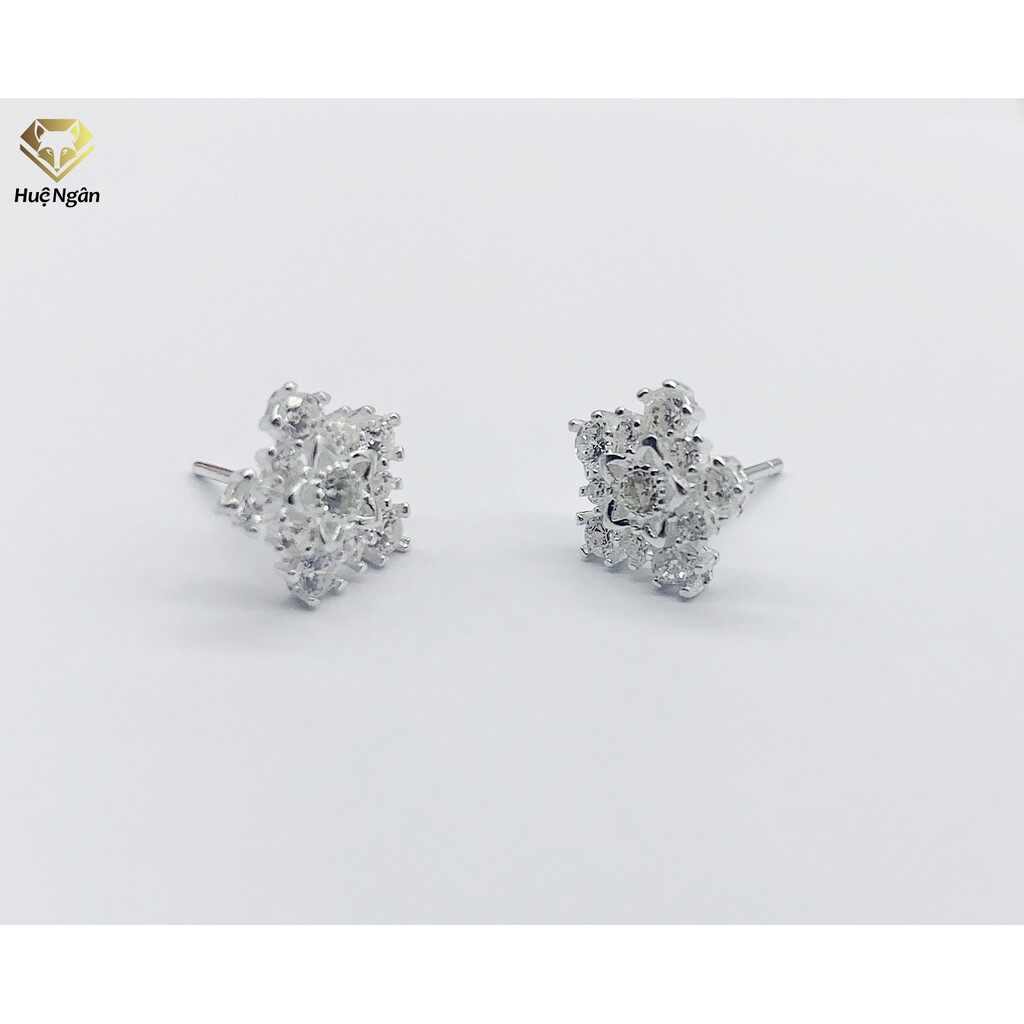 Bông tai bạc ý 925 huệ ngân - hoa tuyết ycxr134