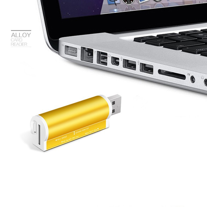 Đầu Đọc Thẻ Nhớ Mini Di Động VAORLO, Đầu Đọc Thẻ Nhớ USB 2.0 Đa Năng Cho Micro SD/TF M2 MMC SDHC MS