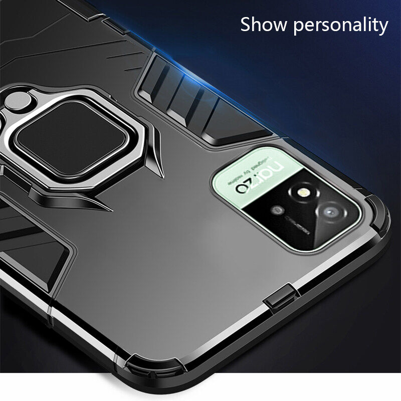 LIFEBELLE Ốp Cho Realme Narzo 50i Ốp Điện Thoại Áo Giáp Chống Sốc Ốp Lưng Cứng Cao Su Silicon TPU Mềm Đa Chất Liệu Ốp Bảo Vệ Toàn Bộ Giá Đỡ Nam Châm Cho Xe Hơi Giá Đỡ Nhẫn