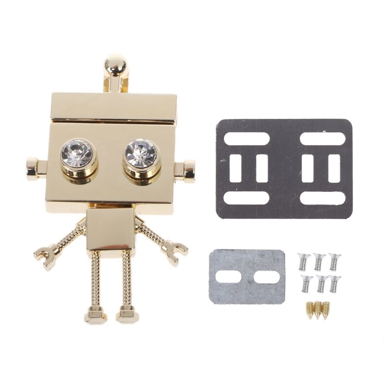 Robot Shape Clasp Turn Lock Twist Locks Metal Hardware For DIY Handbag Shoulder
