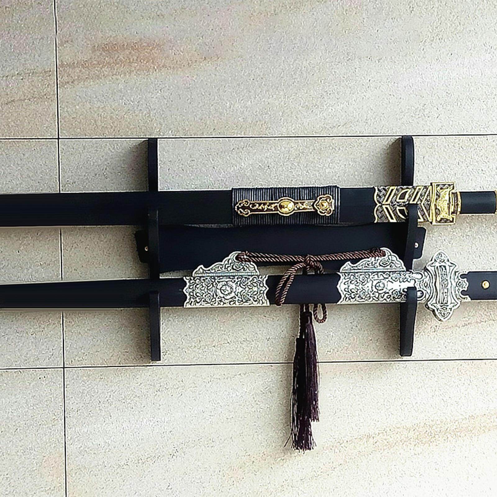 Crafts Creation Sword Stand Storage Holder Bracket Hanger Support Wall Mount Display Rack for Wakizashi Tanto