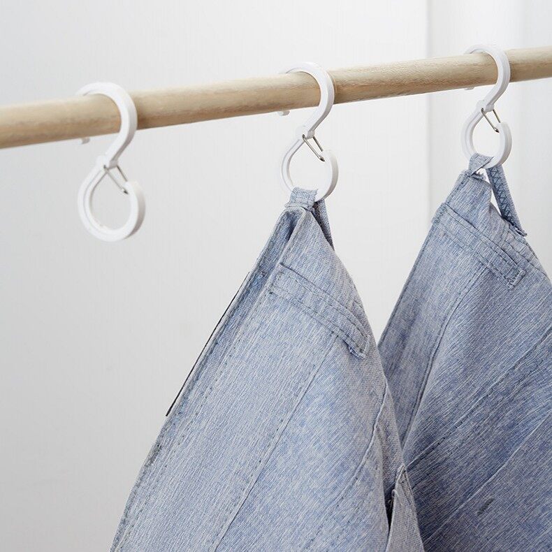 YESPERY Móc Nhà Bếp Móc Treo Quần Áo Móc Treo Đồ Móc Hình Chữ S Có Khóa Móc Hình Chữ S Móc Áo Nhựa