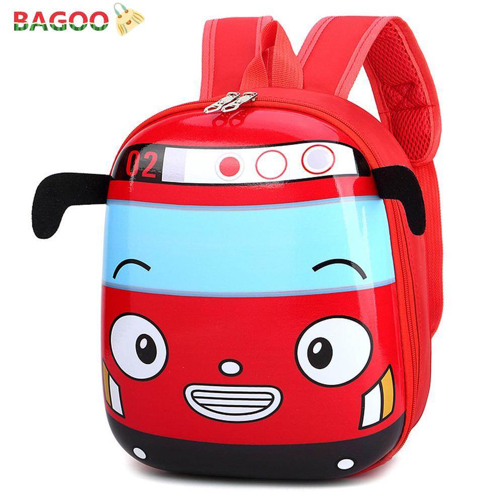 BAGOO 3D Cartoon Bus Kindergarten Children School Bag Toddler Girls Boys Backpack New Fashion 2021